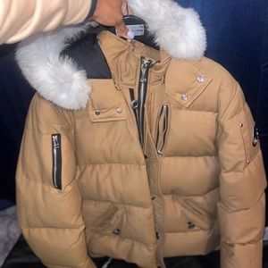 (SOLD) MOOSE KNUCKLES MEN'S WAXIE BROWN ZIP-UP 3Q JACKET ***AUTHENTIC***